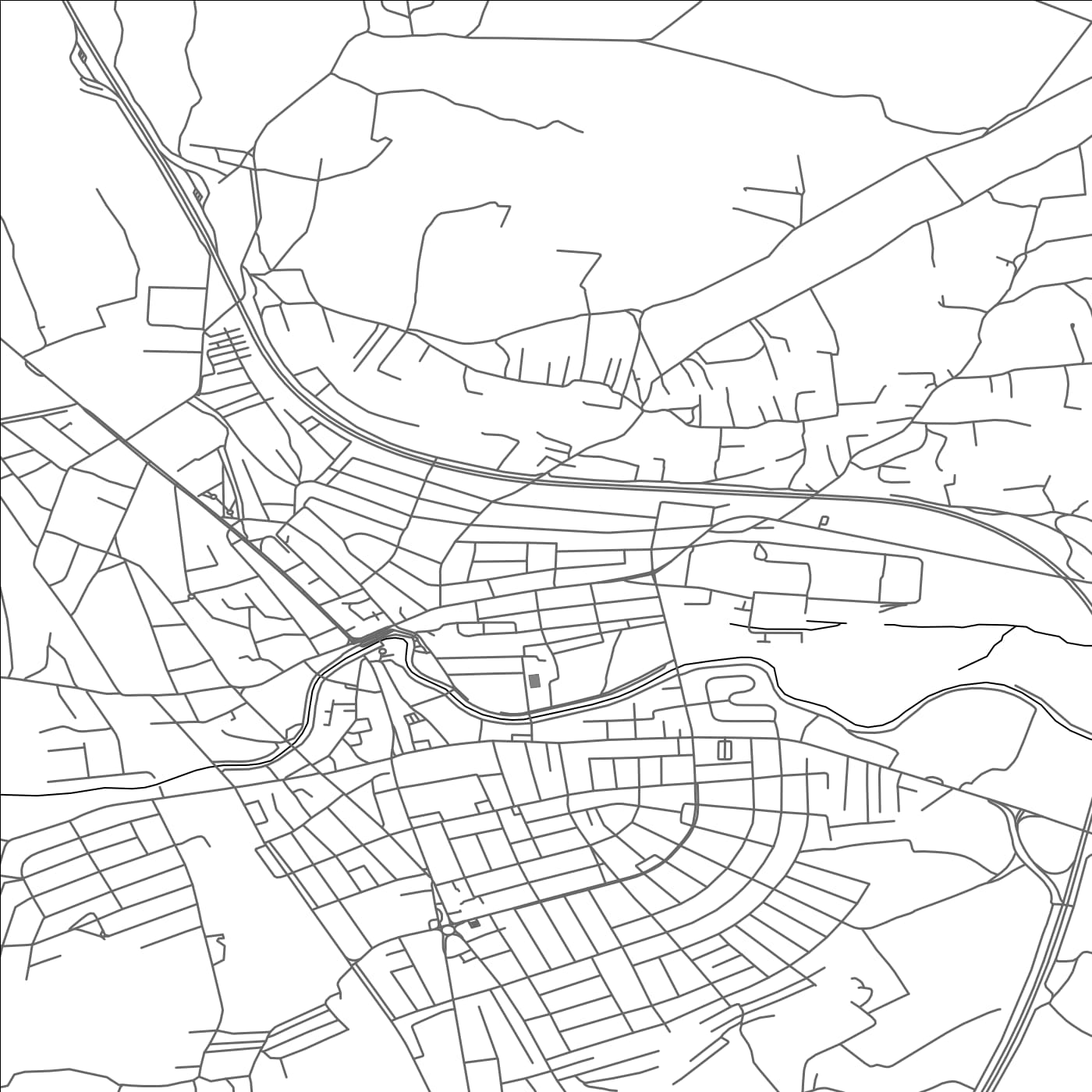 ROAD MAP OF PARAĆIN, SERBIA BY MAPBAKES