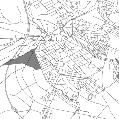 ROAD MAP OF PIROT, SERBIA BY MAPBAKES