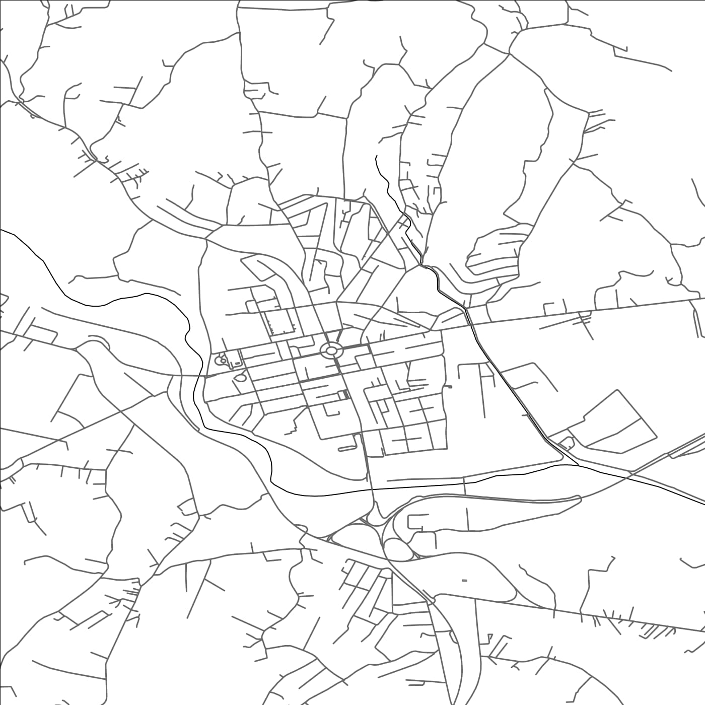 ROAD MAP OF POŽEGA, SERBIA BY MAPBAKES