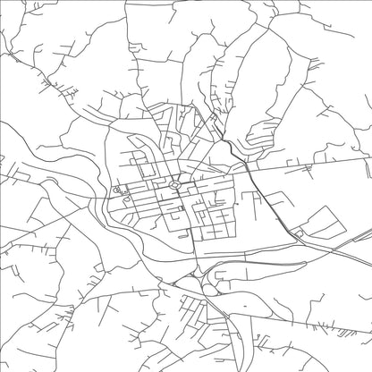 ROAD MAP OF POŽEGA, SERBIA BY MAPBAKES