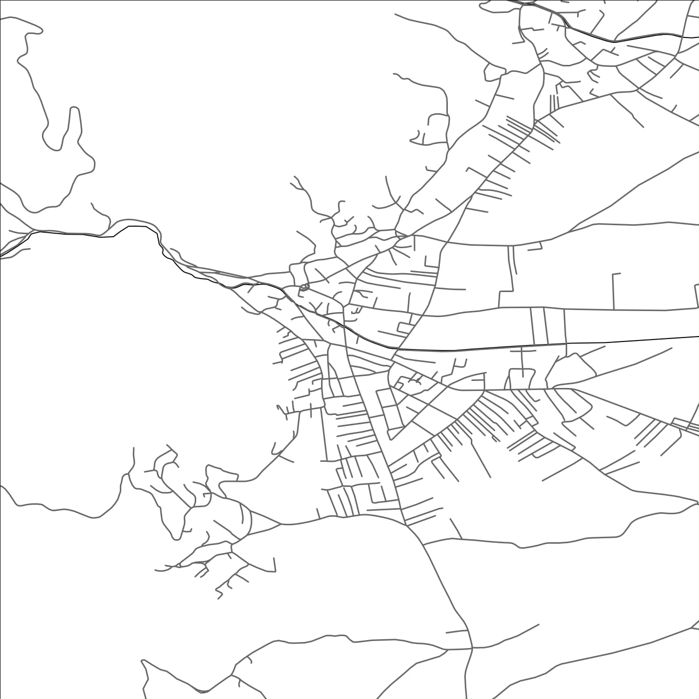 ROAD MAP OF PREŠEVO, SERBIA BY MAPBAKES