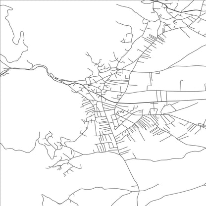 ROAD MAP OF PREŠEVO, SERBIA BY MAPBAKES