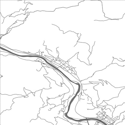 ROAD MAP OF PRIBOJ, SERBIA BY MAPBAKES