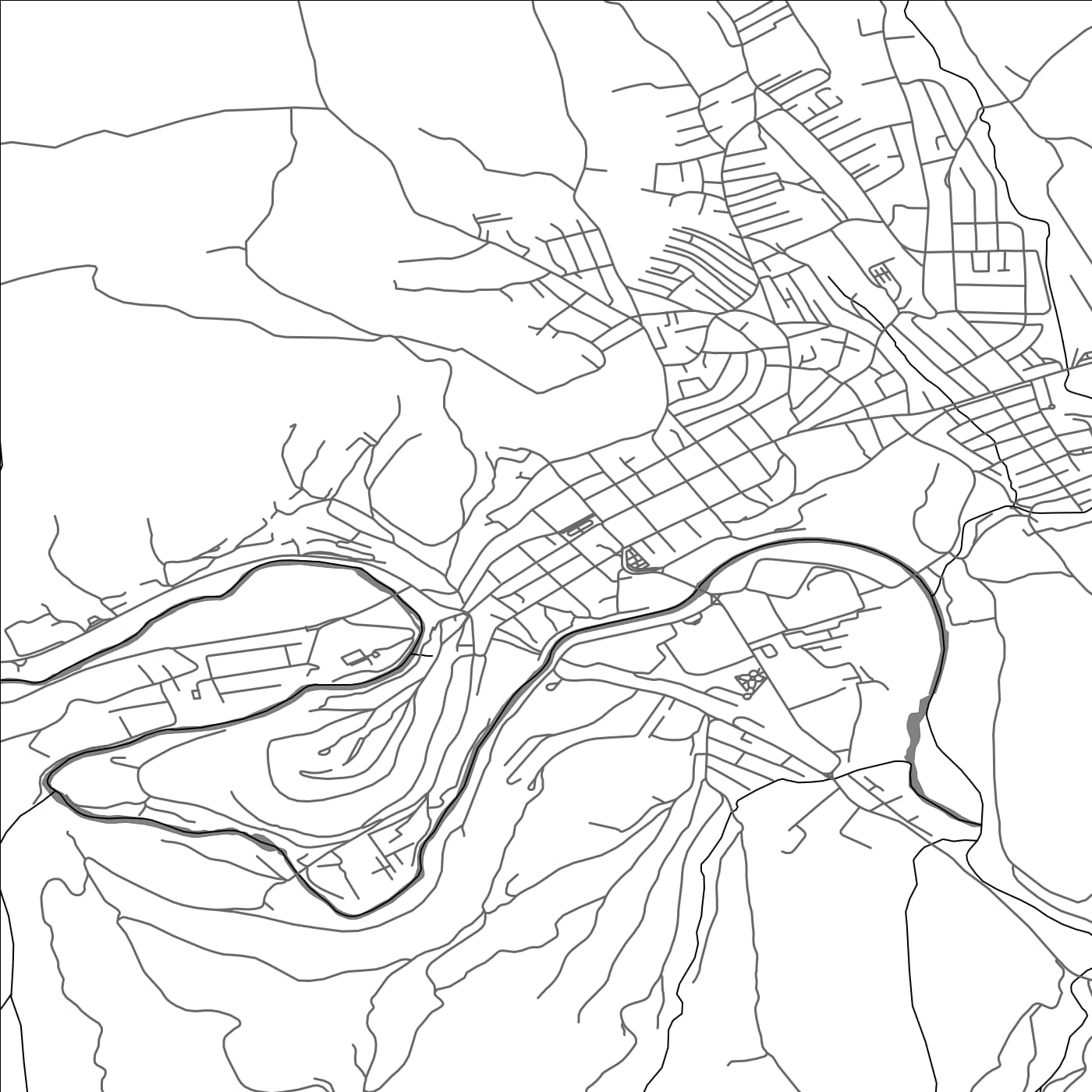 ROAD MAP OF PROKUPLJE, SERBIA BY MAPBAKES