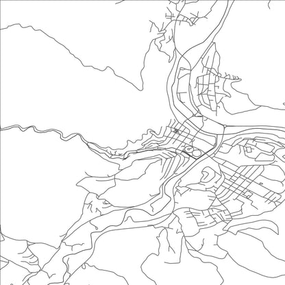 ROAD MAP OF RAŠKA, SERBIA BY MAPBAKES