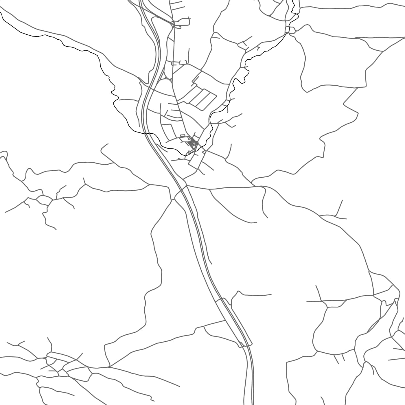 ROAD MAP OF RAŽANJ, SERBIA BY MAPBAKES