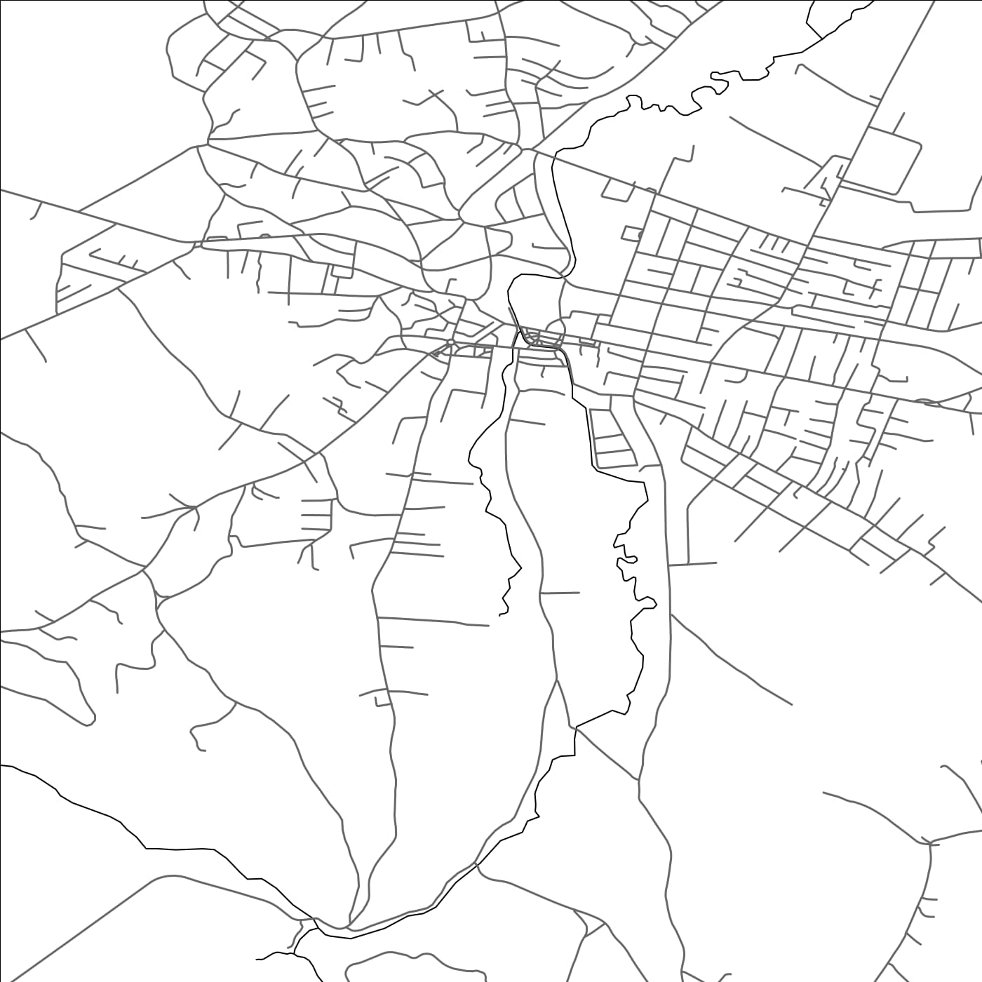 ROAD MAP OF SJENICA, SERBIA BY MAPBAKES