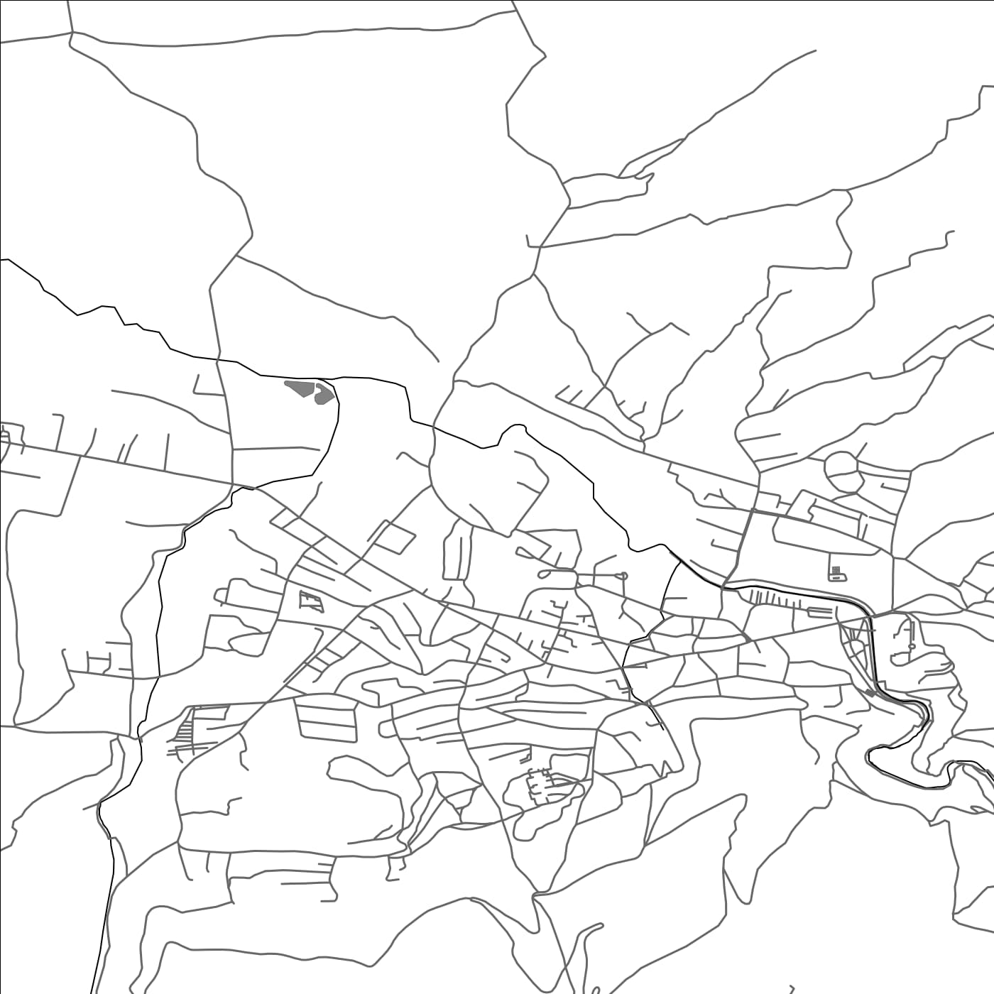 ROAD MAP OF SOKOBANJA, SERBIA BY MAPBAKES