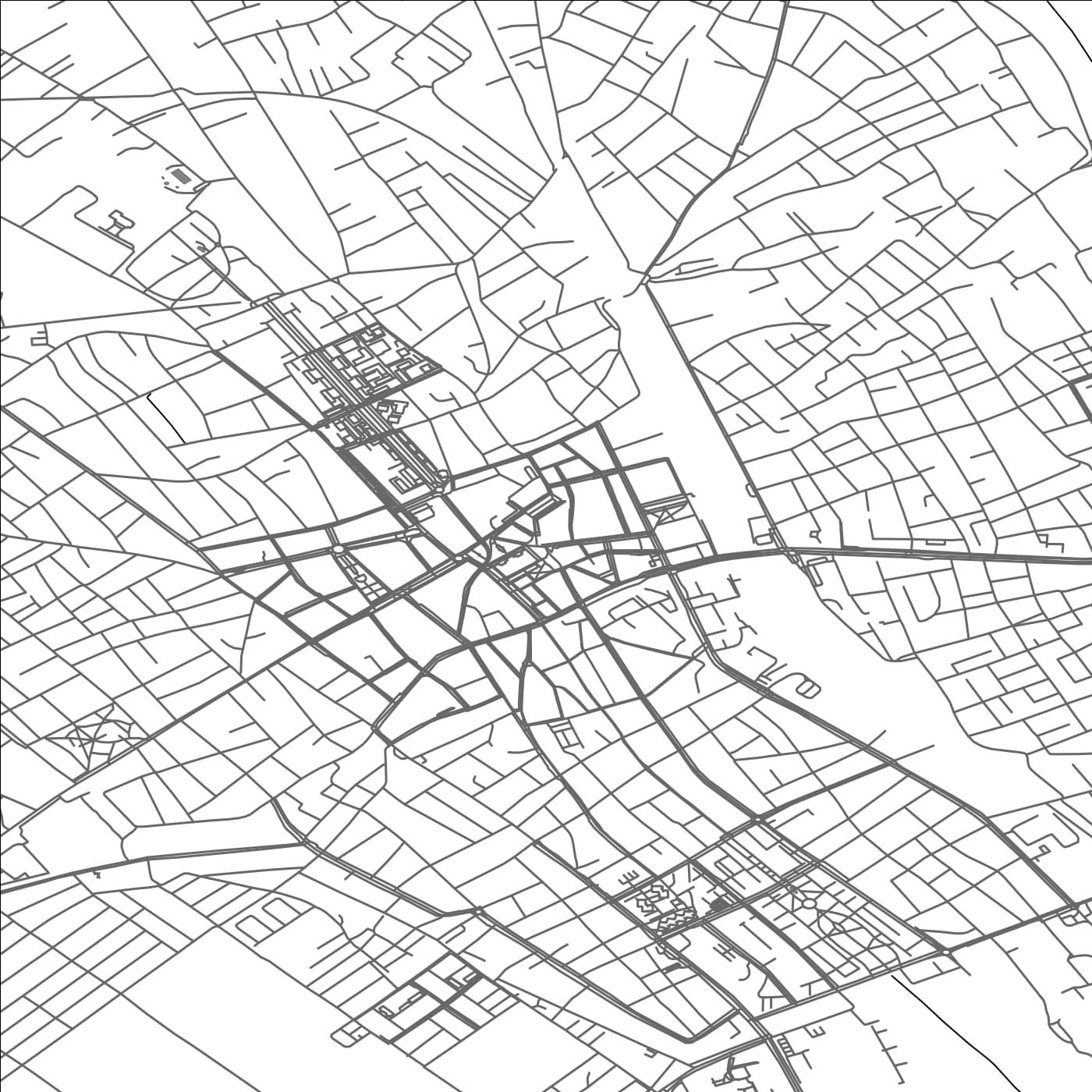 ROAD MAP OF SUBOTICA, SERBIA BY MAPBAKES