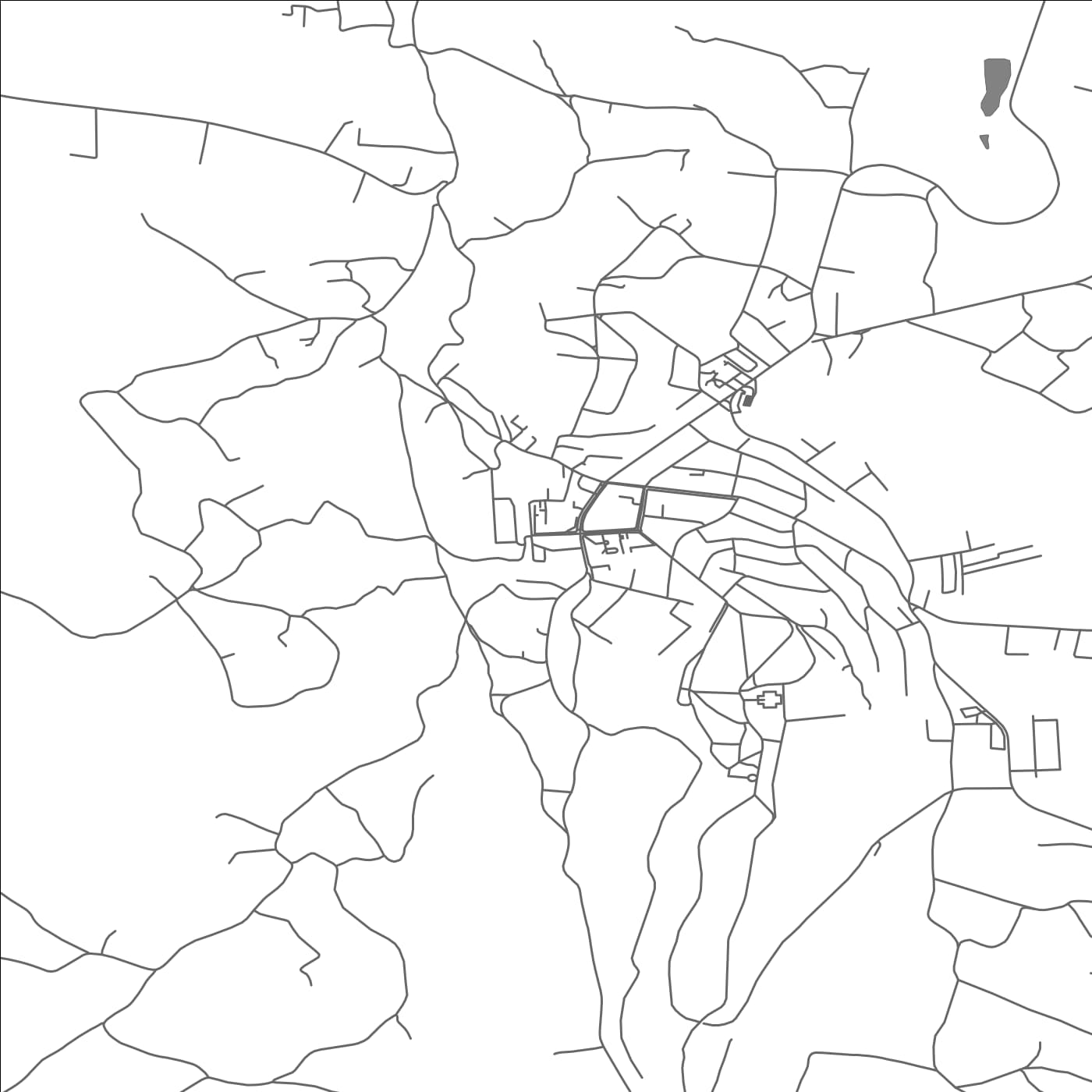 ROAD MAP OF TOPOLA, SERBIA BY MAPBAKES