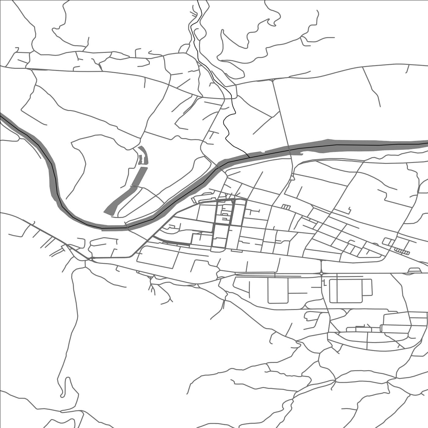 ROAD MAP OF TRSTENIK, SERBIA BY MAPBAKES