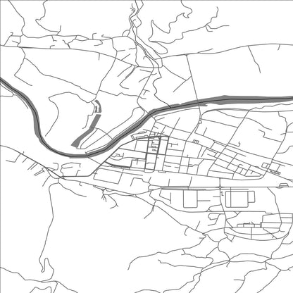 ROAD MAP OF TRSTENIK, SERBIA BY MAPBAKES