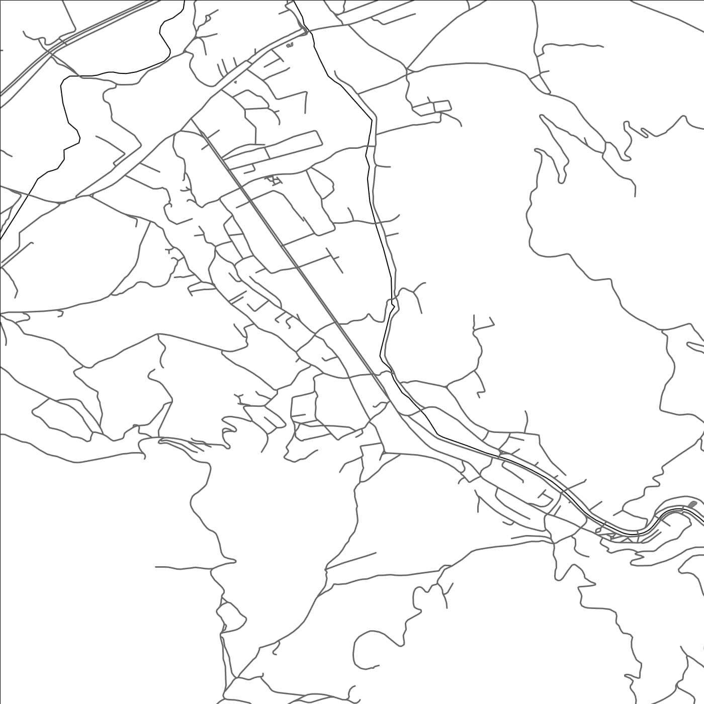 ROAD MAP OF VRANJSKA BANJA, SERBIA BY MAPBAKES