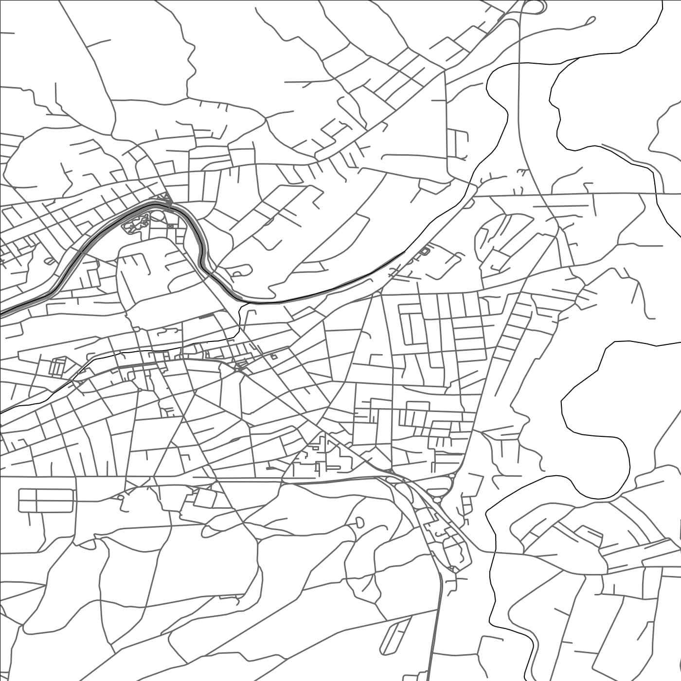 ROAD MAP OF ZAJEČAR, SERBIA BY MAPBAKES