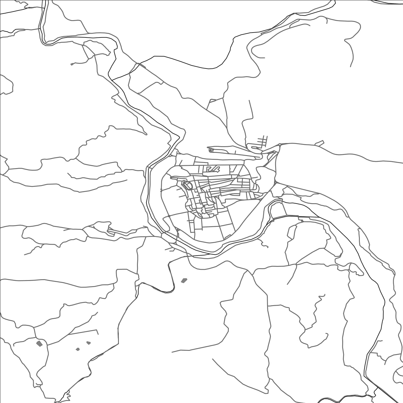 ROAD MAP OF ABARAN, SPAIN BY MAPAKES