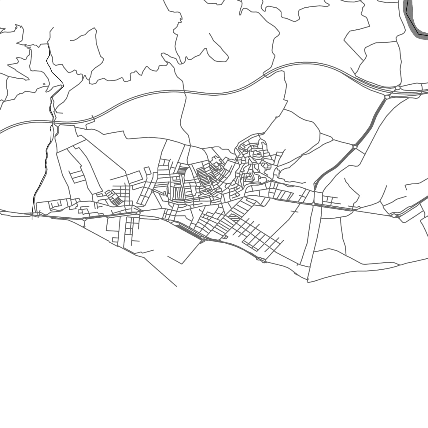 ROAD MAP OF ADRA, SPAIN BY MAPAKES