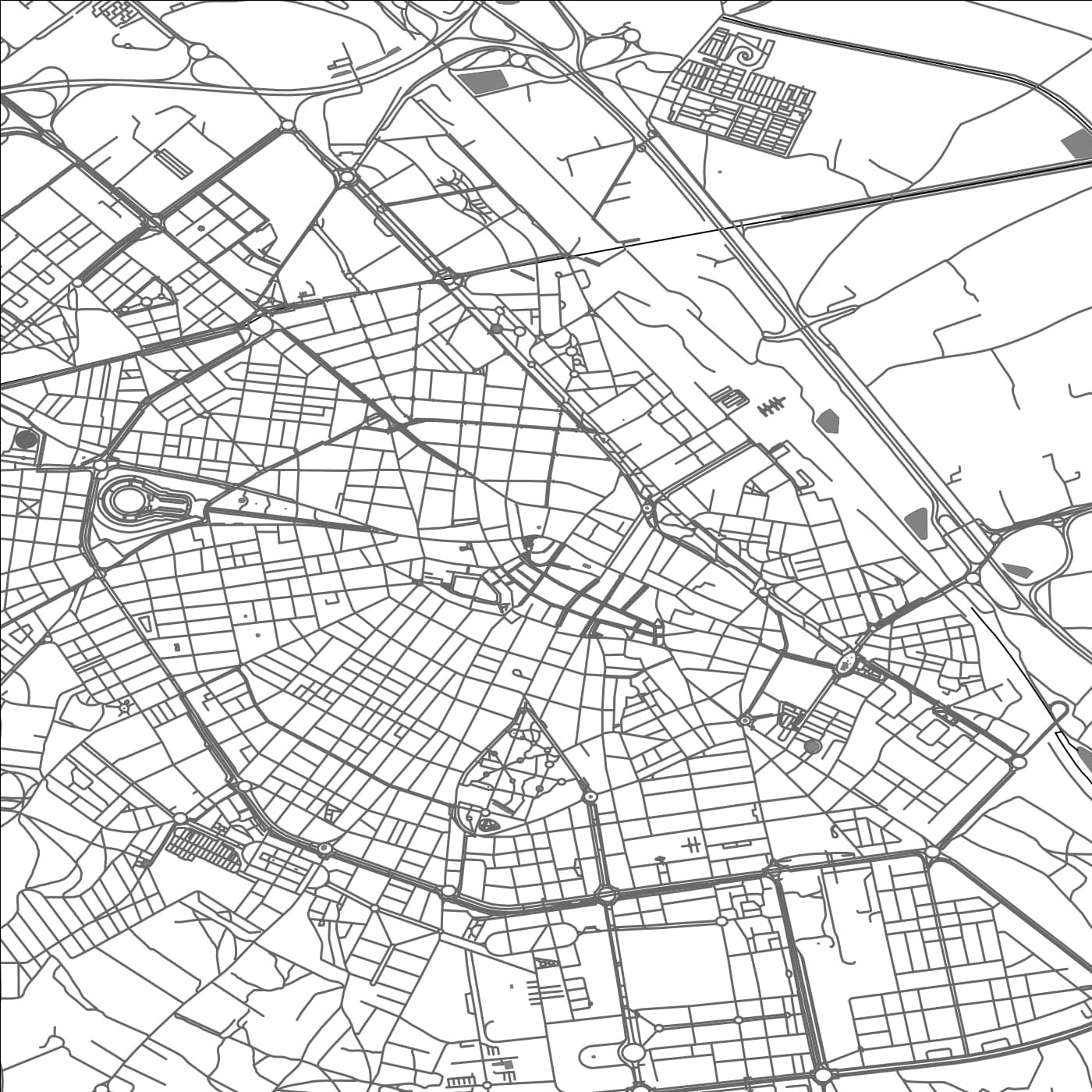 ROAD MAP OF ALBACETE, SPAIN BY MAPAKES