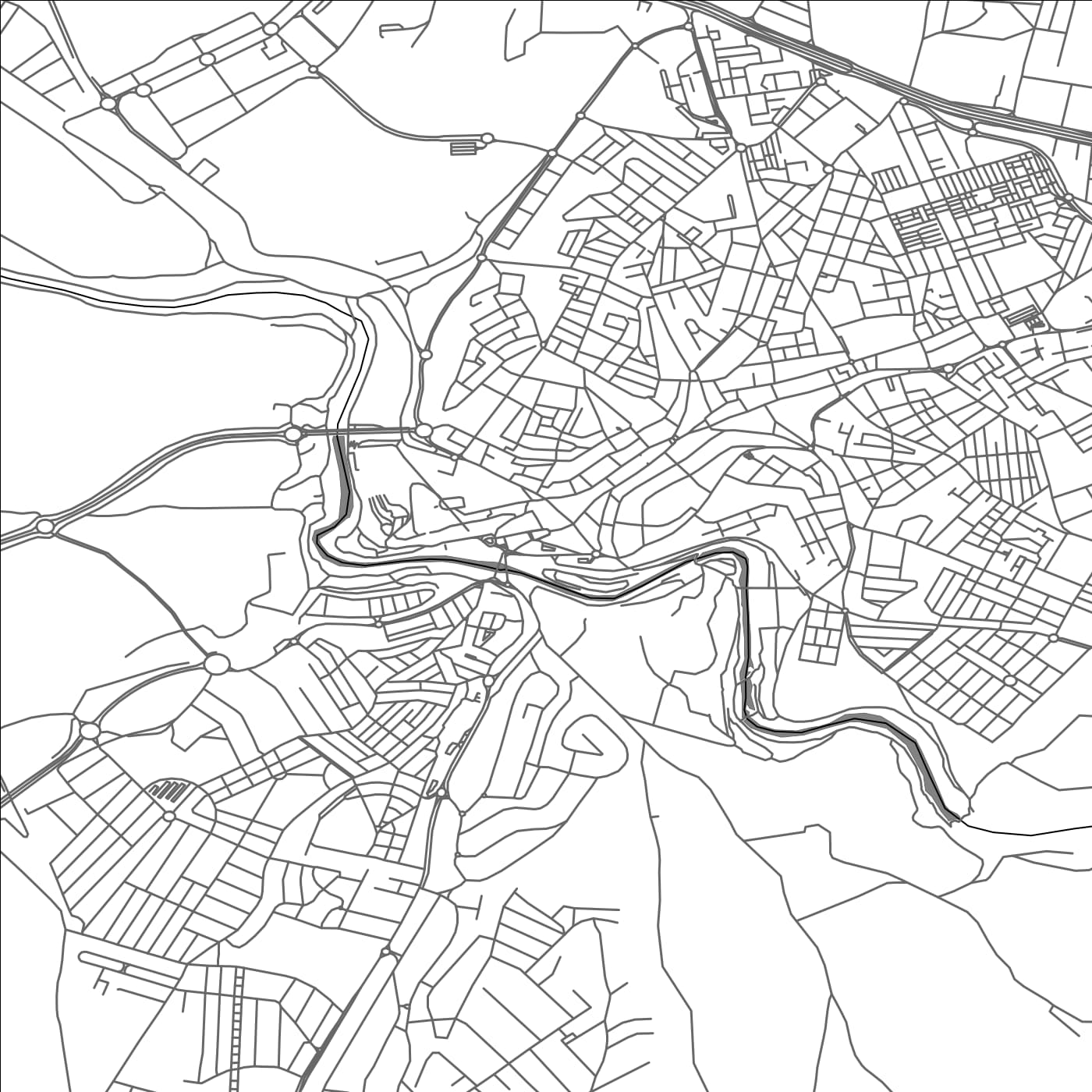 ROAD MAP OF ALCALA DE GUADAIRA, SPAIN BY MAPAKES