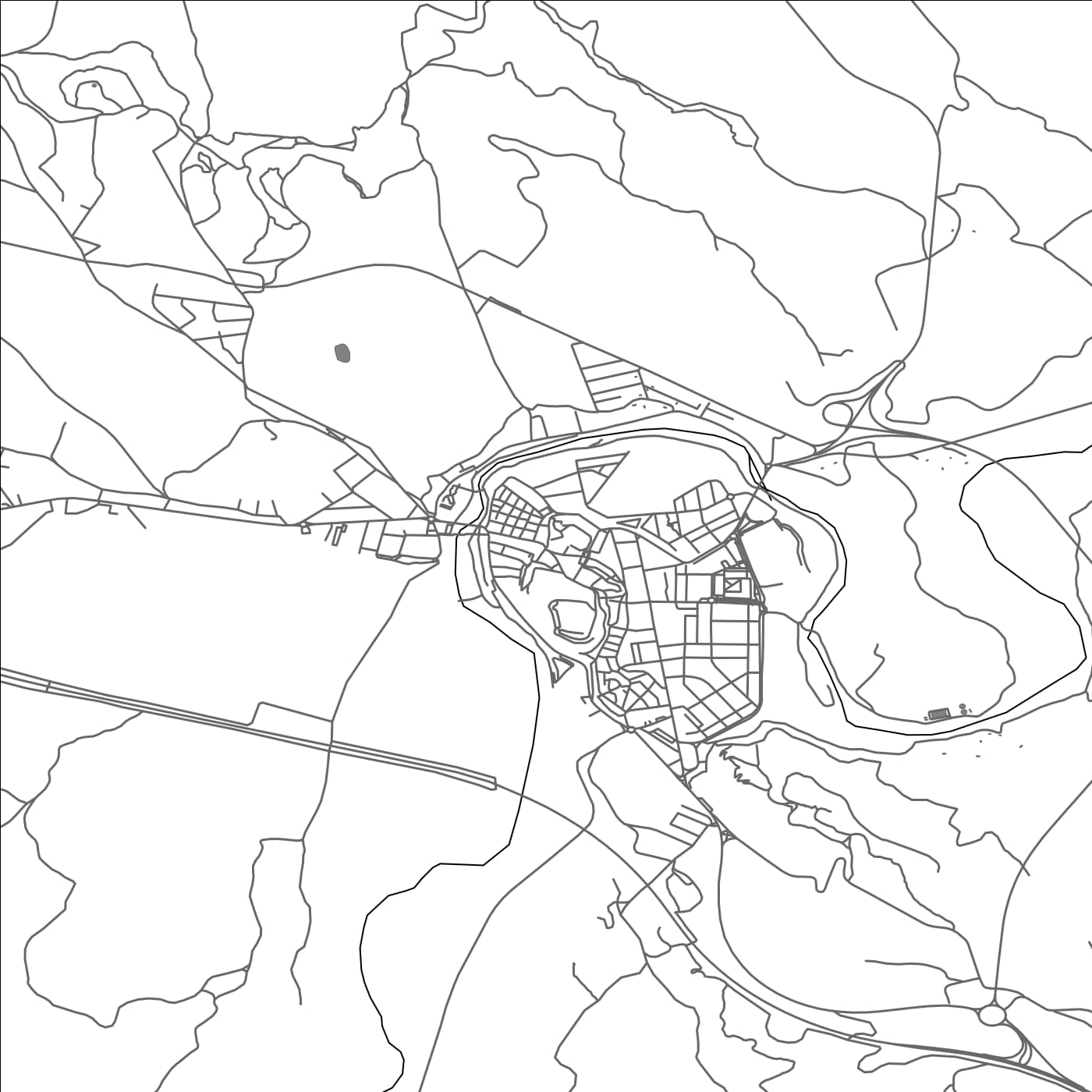 ROAD MAP OF ALCANIZ, SPAIN BY MAPAKES