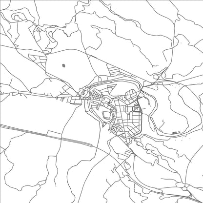 ROAD MAP OF ALCANIZ, SPAIN BY MAPAKES