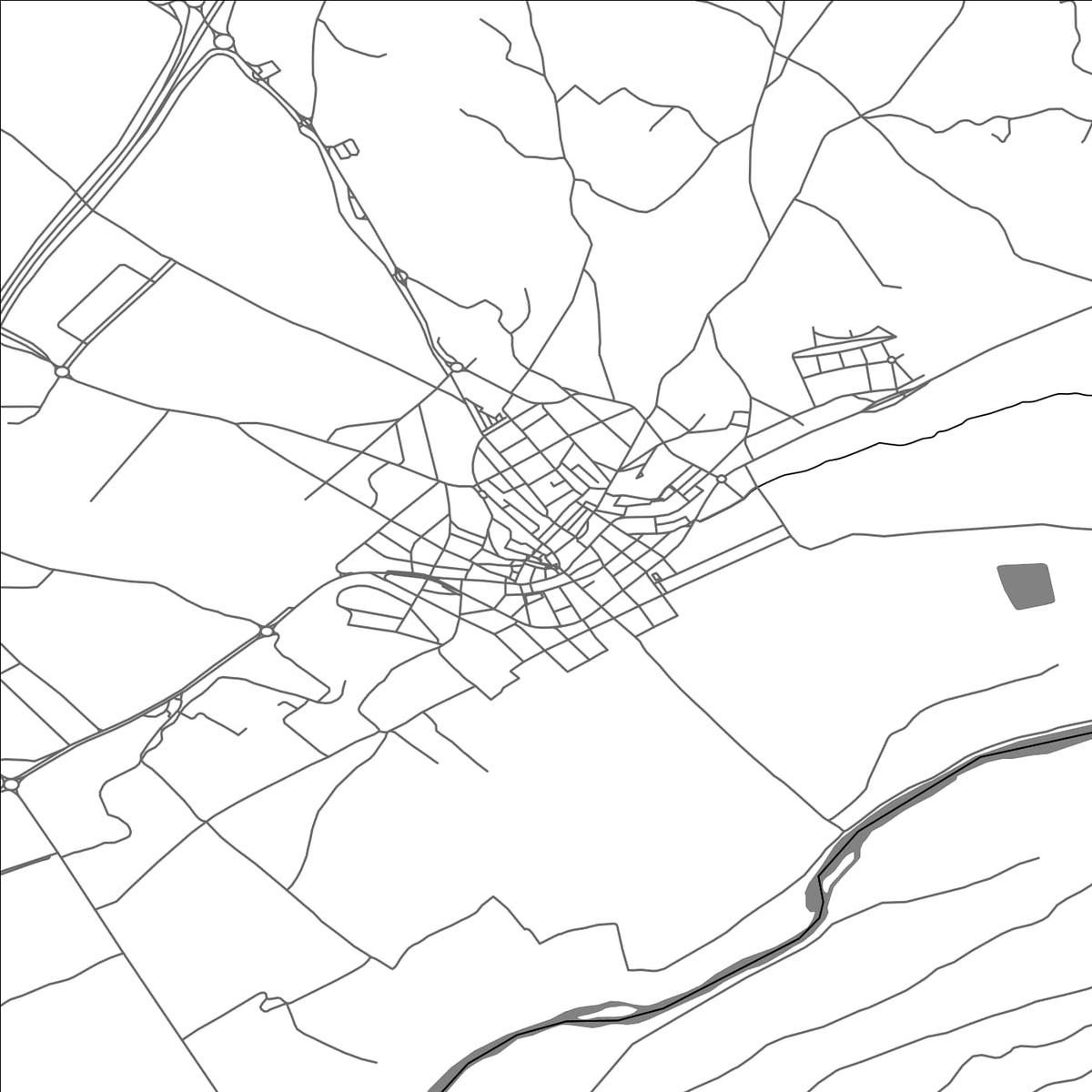 ROAD MAP OF ALCARRAZ, SPAIN BY MAPAKES