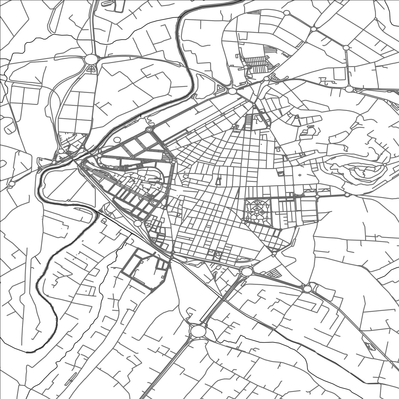 ROAD MAP OF ALCIRA, SPAIN BY MAPAKES