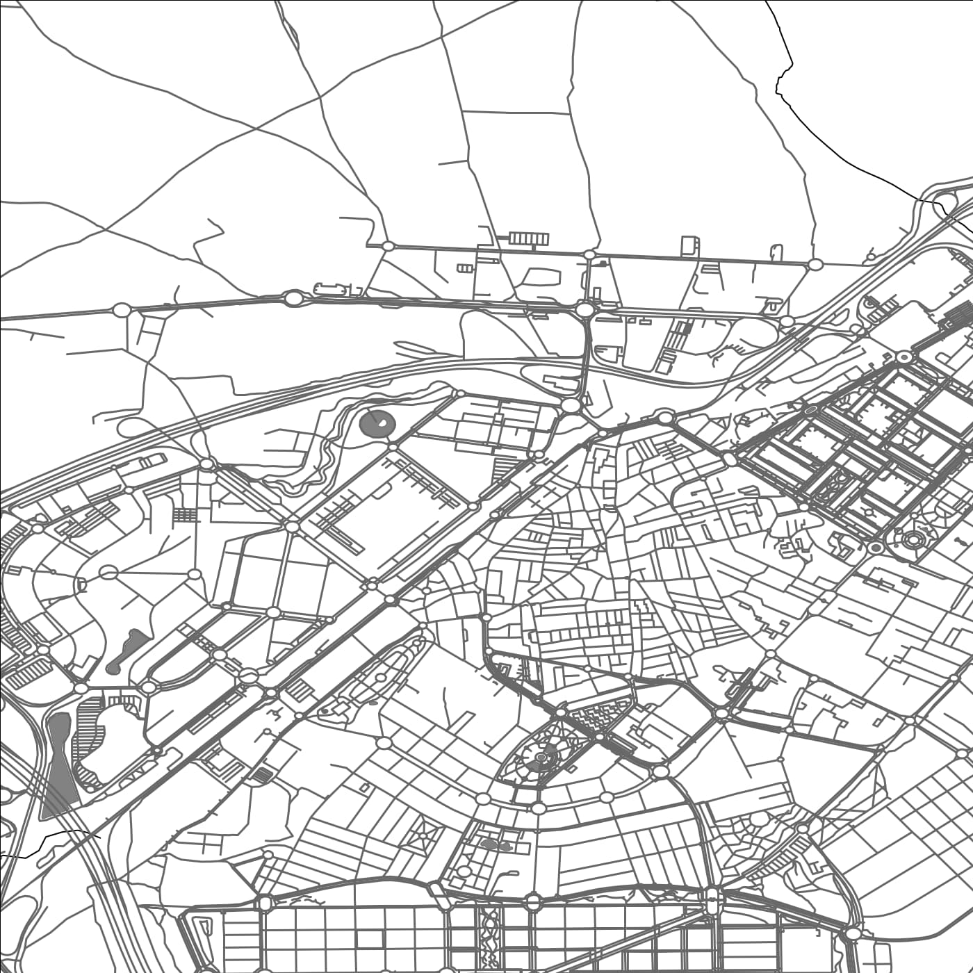 ROAD MAP OF ALCORCON, SPAIN BY MAPAKES