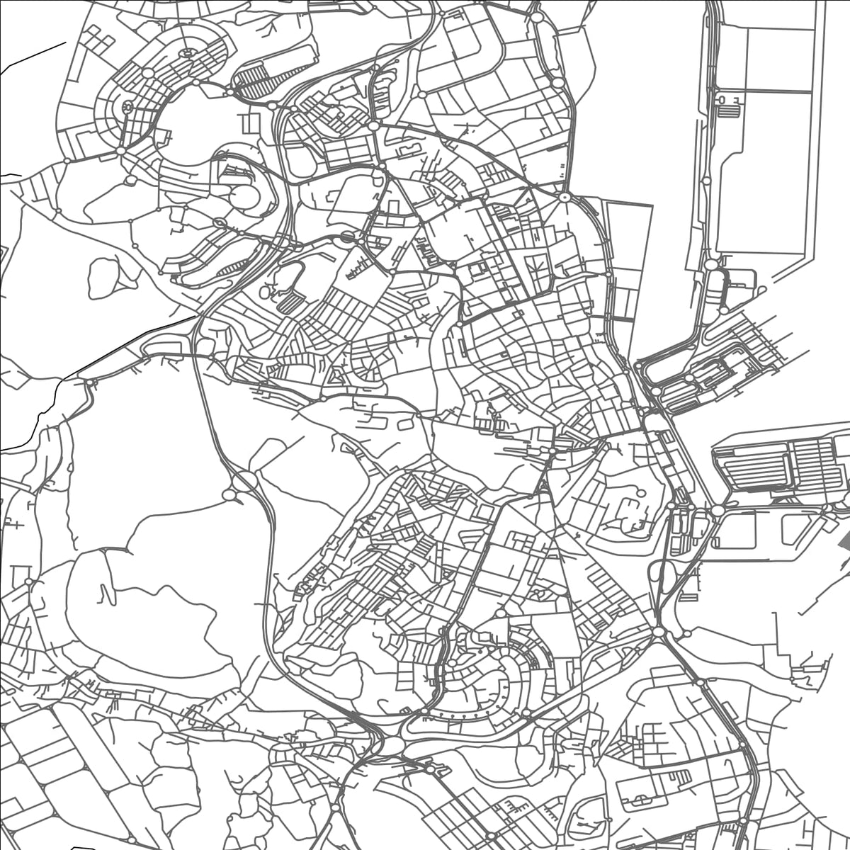 ROAD MAP OF ALGECIRAS, SPAIN BY MAPAKES
