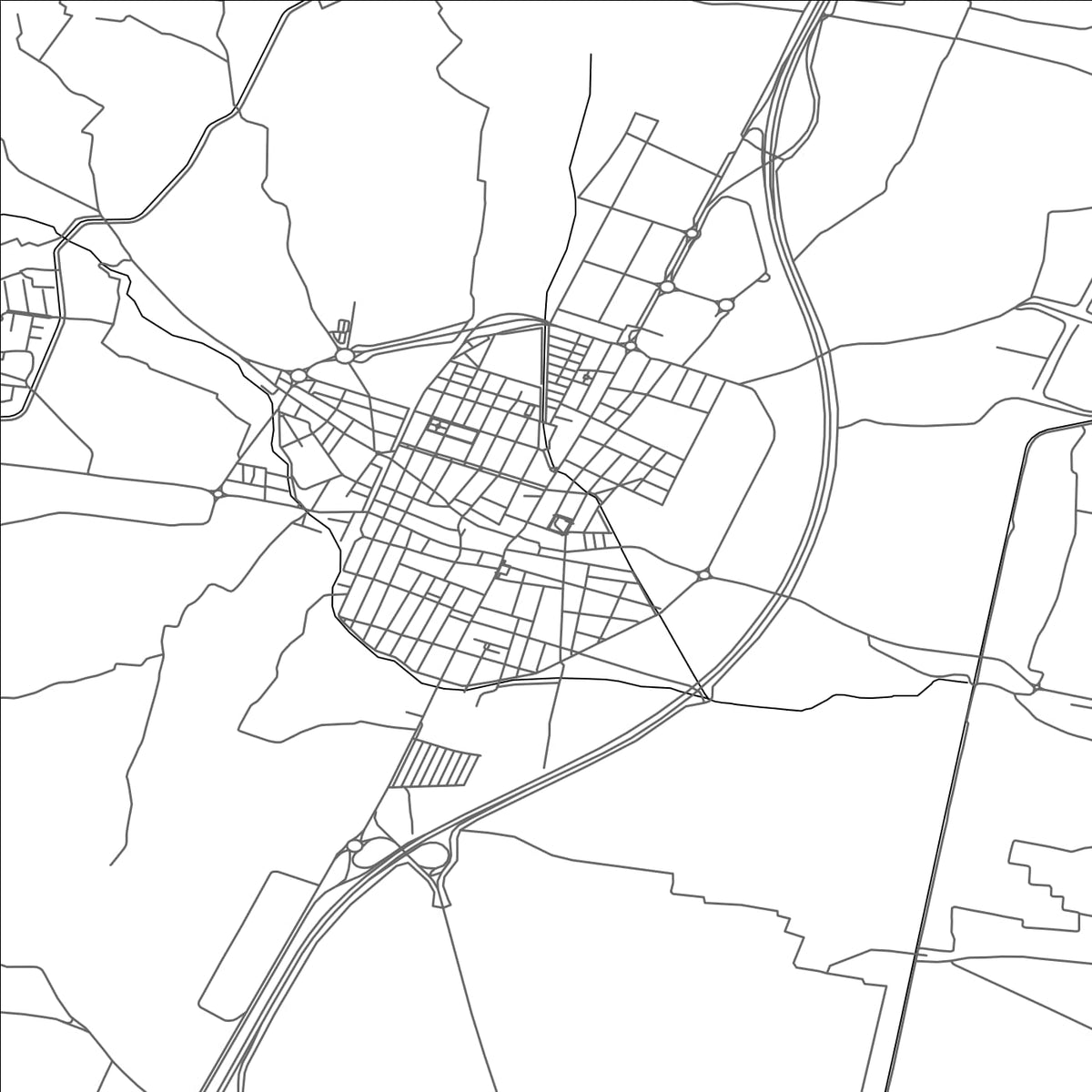 ROAD MAP OF ALGINET, SPAIN BY MAPAKES