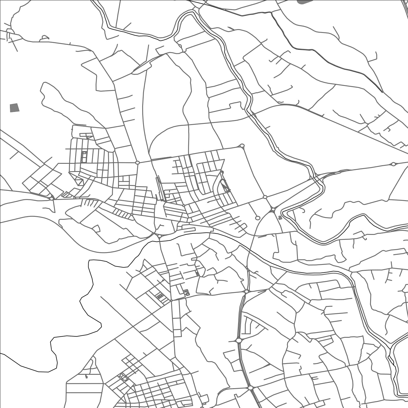 ROAD MAP OF ALGUAZAS, SPAIN BY MAPAKES