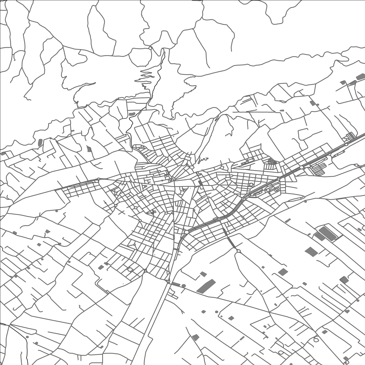 ROAD MAP OF ALHAMA DE MURCIA, SPAIN BY MAPAKES