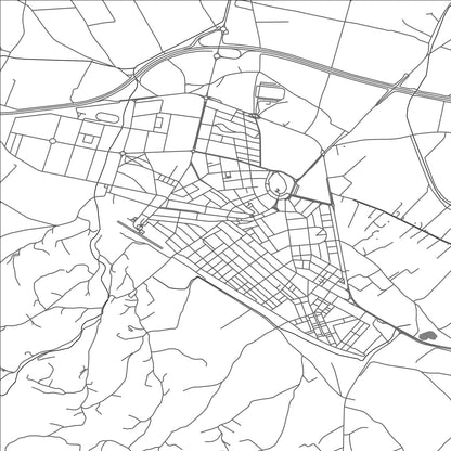 ROAD MAP OF ALMANSA, SPAIN BY MAPAKES