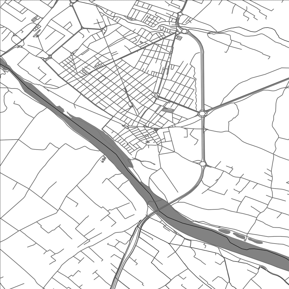 ROAD MAP OF ALMAZORA, SPAIN BY MAPAKES