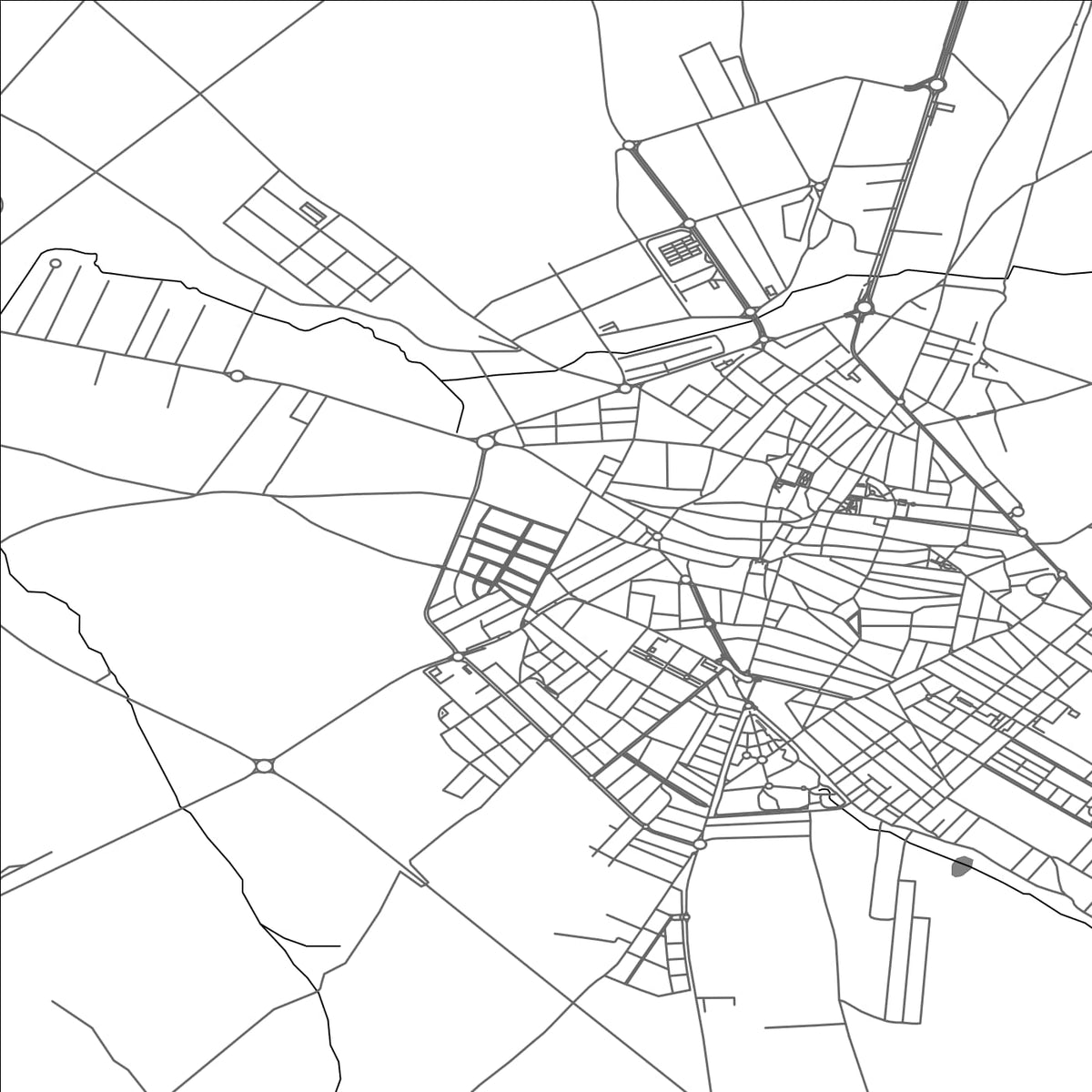 ROAD MAP OF ALMENDRALEJO, SPAIN BY MAPAKES