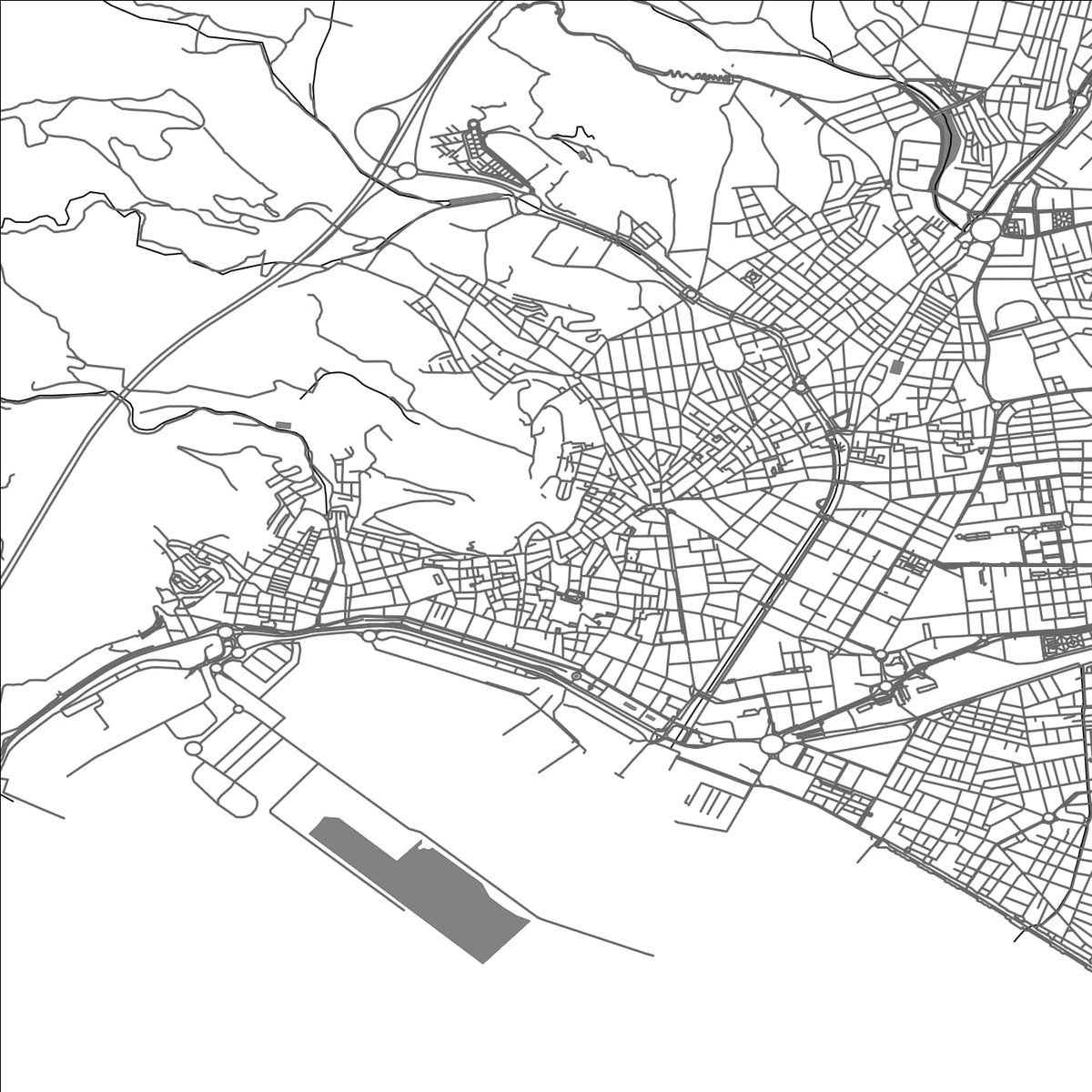 ROAD MAP OF ALMERIA, SPAIN BY MAPAKES