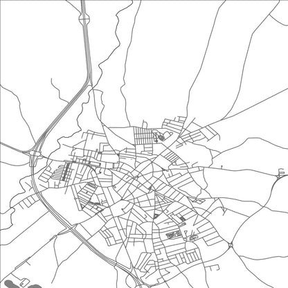 ROAD MAP OF ALMONTE, SPAIN BY MAPAKES