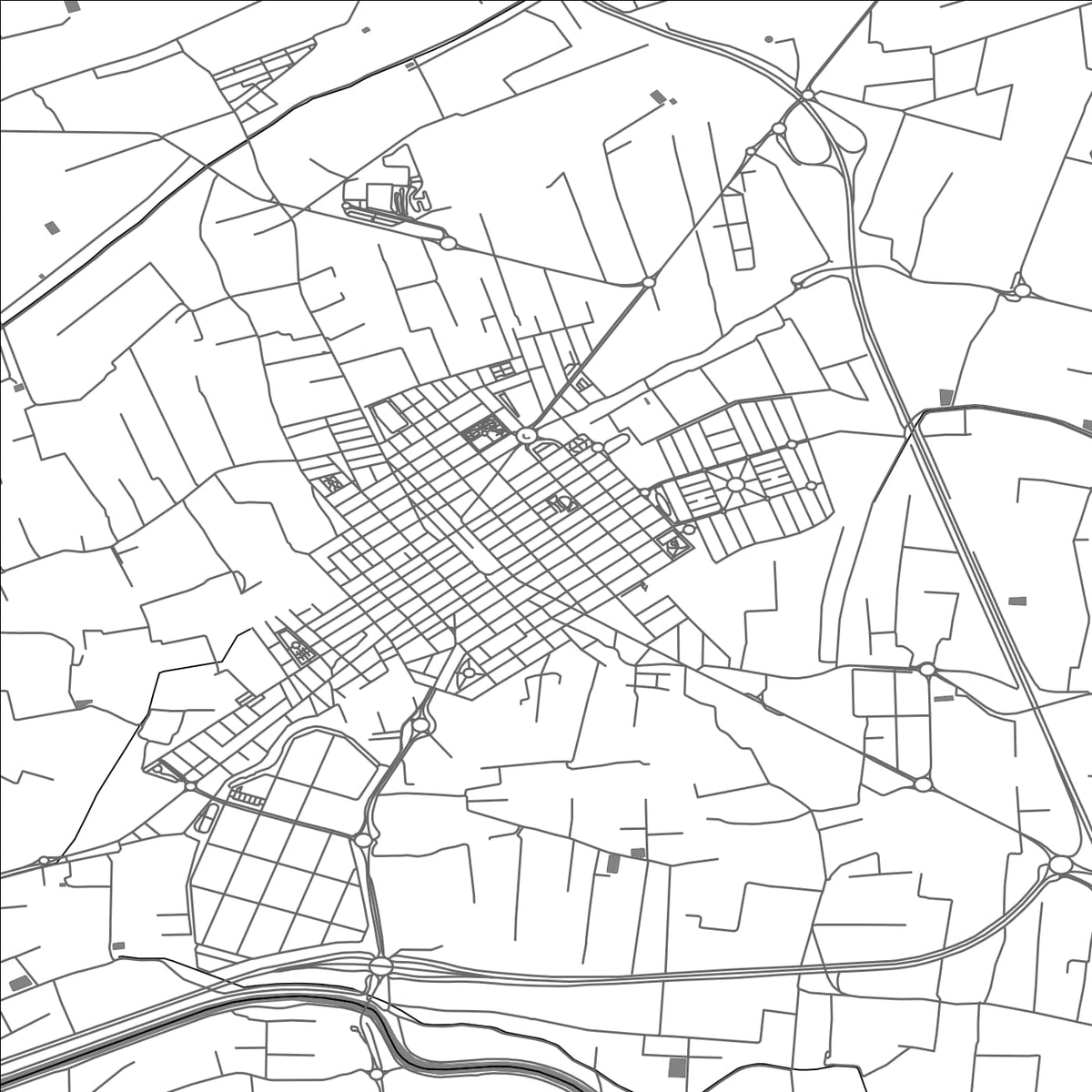 ROAD MAP OF ALMORADI, SPAIN BY MAPAKES
