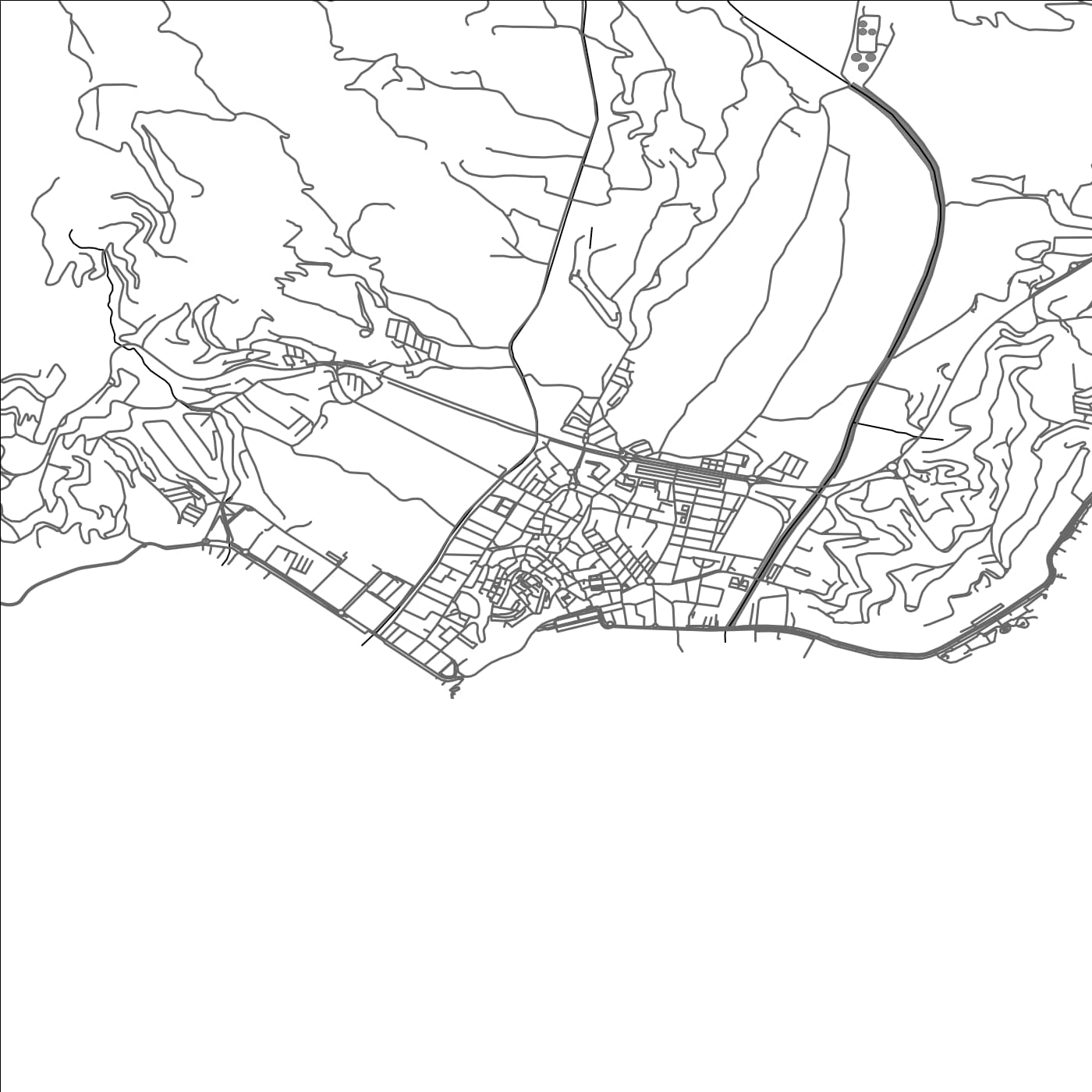 ROAD MAP OF ALMUNECAR, SPAIN BY MAPAKES