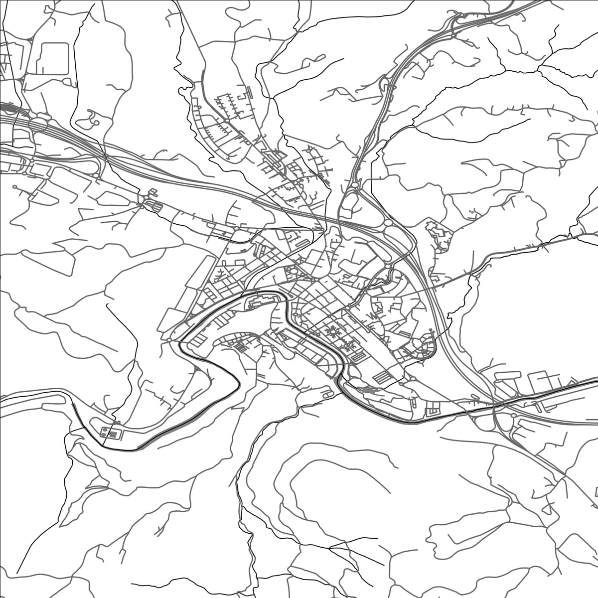 ROAD MAP OF AMOREBIETA, SPAIN BY MAPAKES