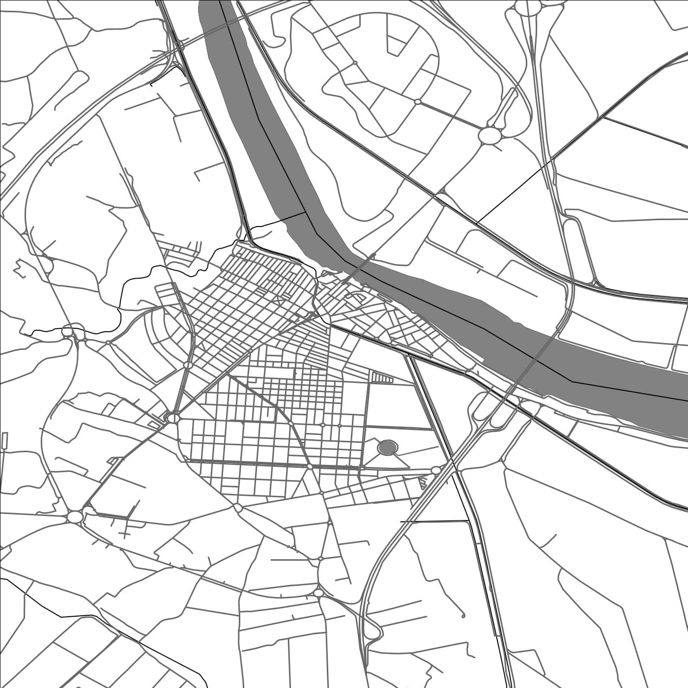 ROAD MAP OF AMPOSTA, SPAIN BY MAPAKES