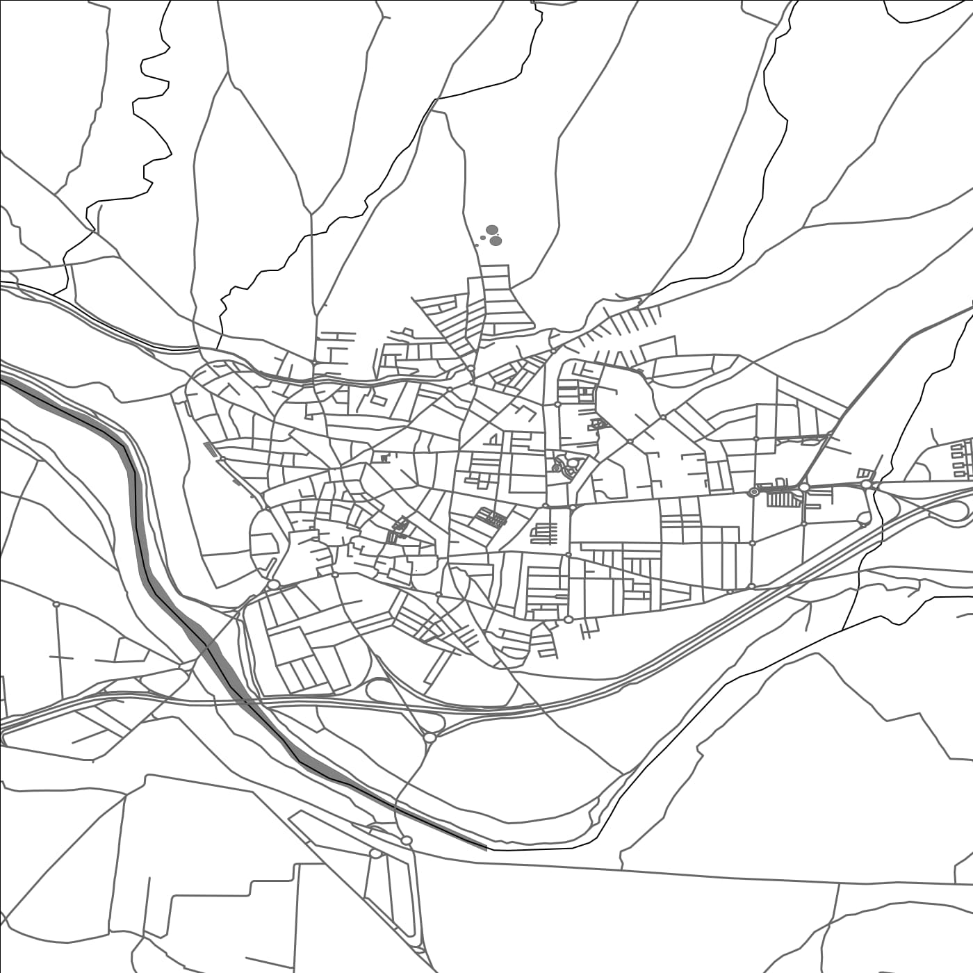 ROAD MAP OF ANDUJAR, SPAIN BY MAPAKES