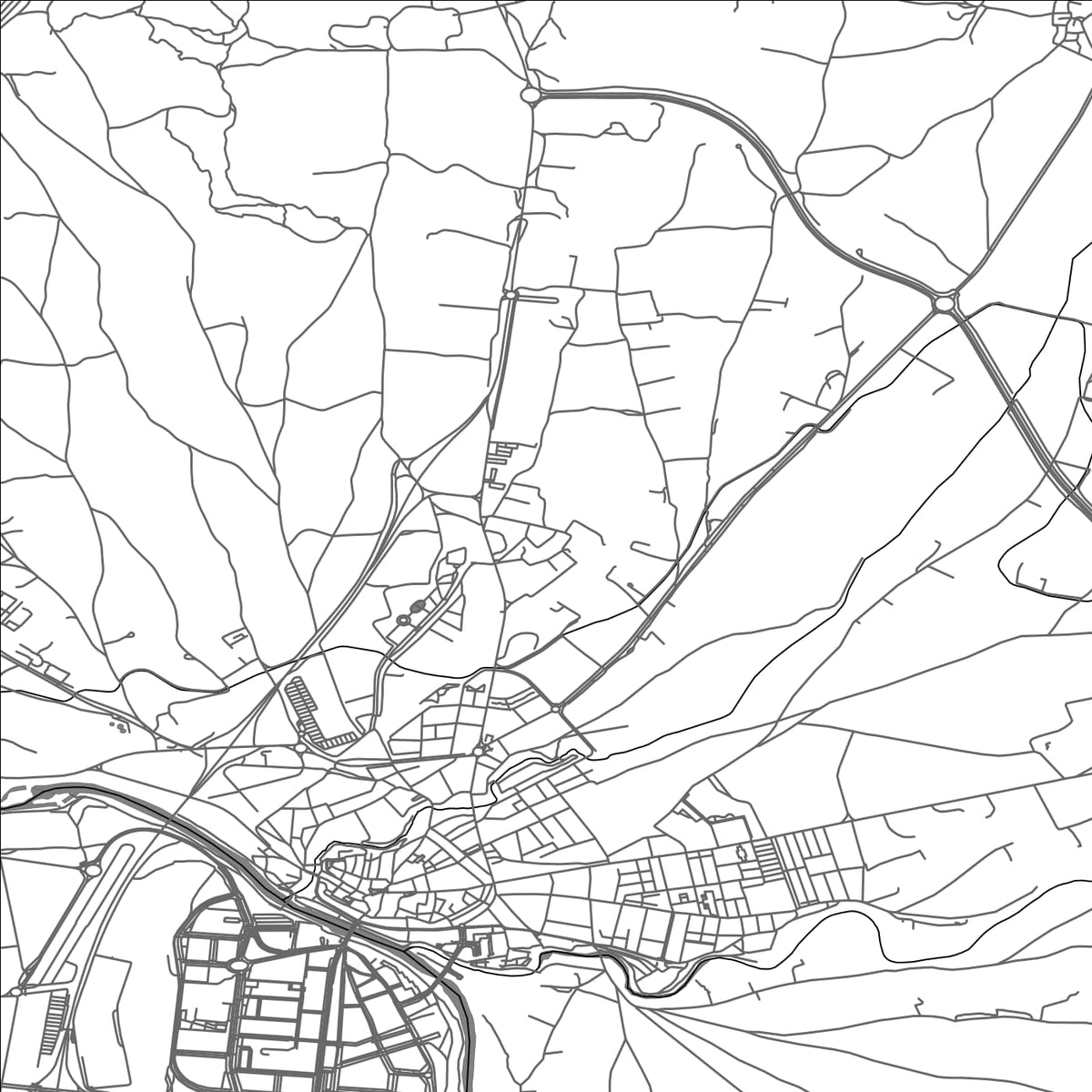 ROAD MAP OF ARANDA DE DUERO, SPAIN BY MAPAKES
