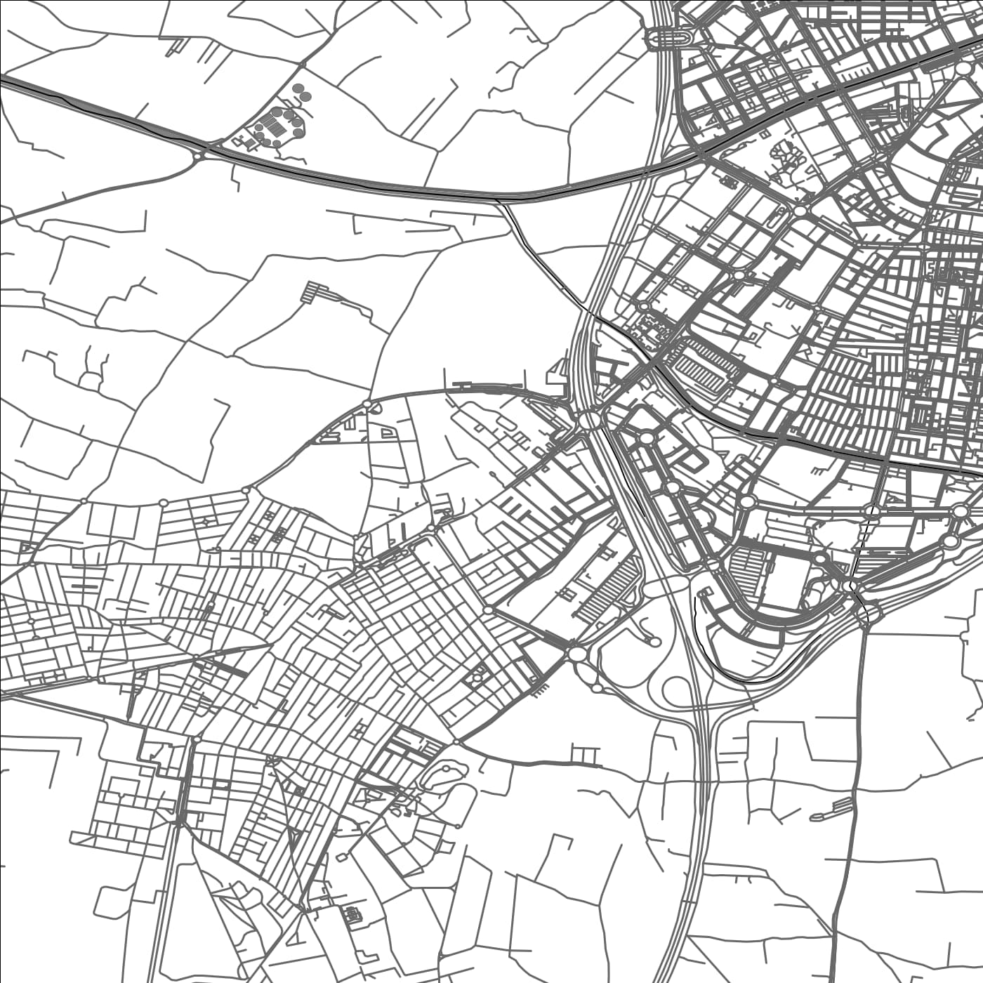 ROAD MAP OF ARMILLA, SPAIN BY MAPAKES