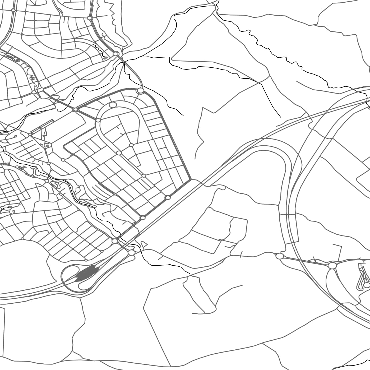 ROAD MAP OF ARROYOMOLINOS, SPAIN BY MAPAKES