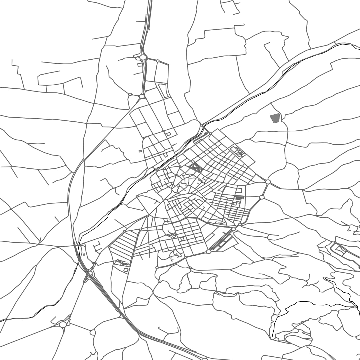 ROAD MAP OF ASPE, SPAIN BY MAPAKES