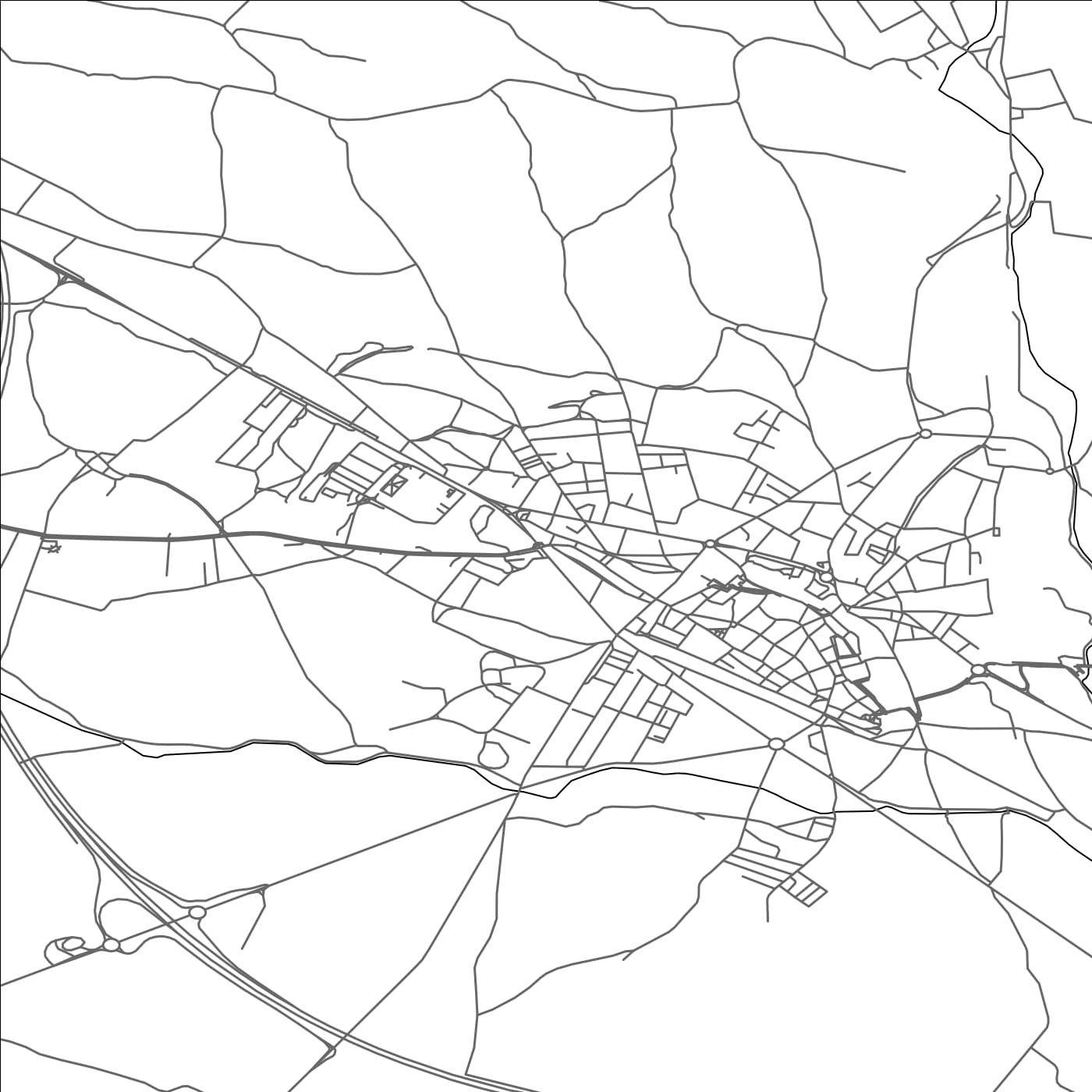 ROAD MAP OF ASTORGA, SPAIN BY MAPAKES