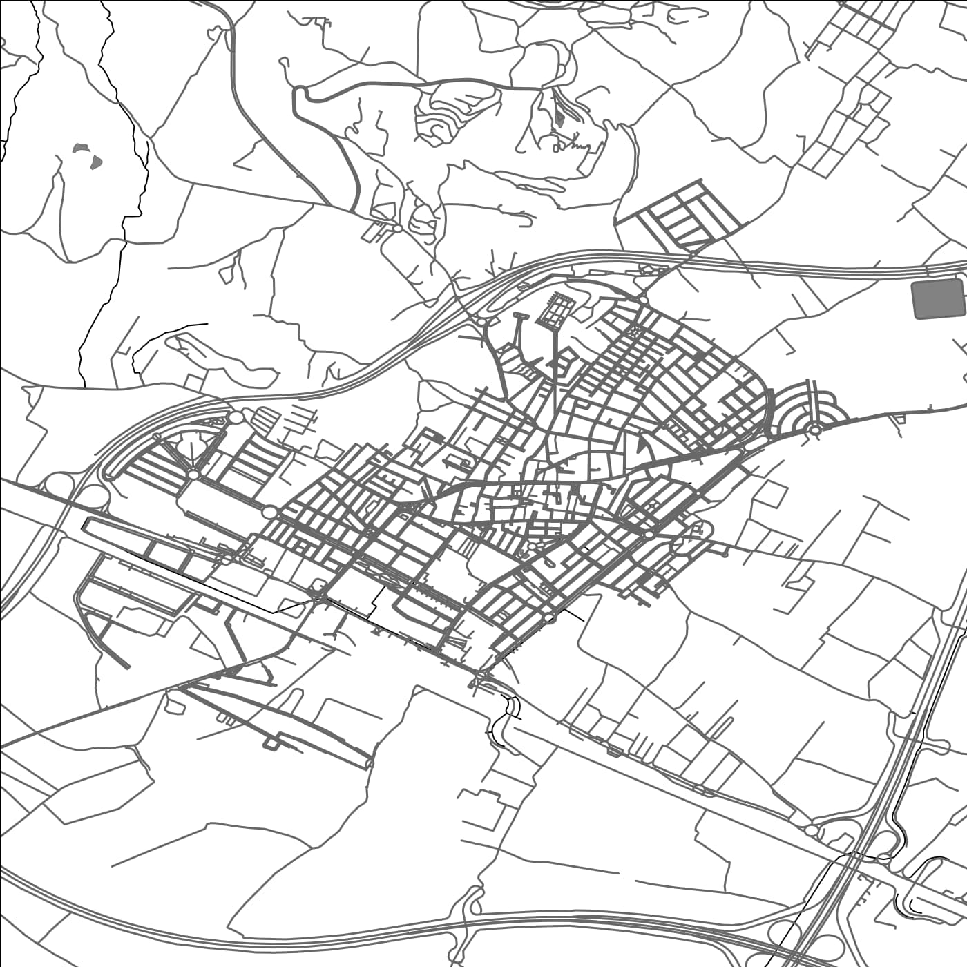 ROAD MAP OF ATARFE, SPAIN BY MAPAKES