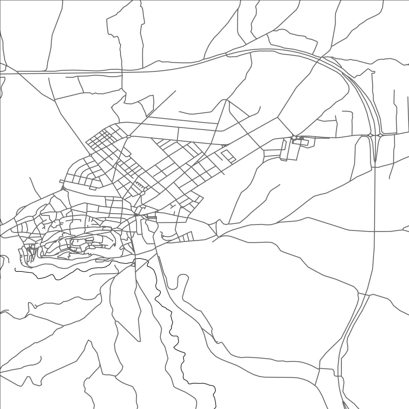 ROAD MAP OF BAENA, SPAIN BY MAPAKES