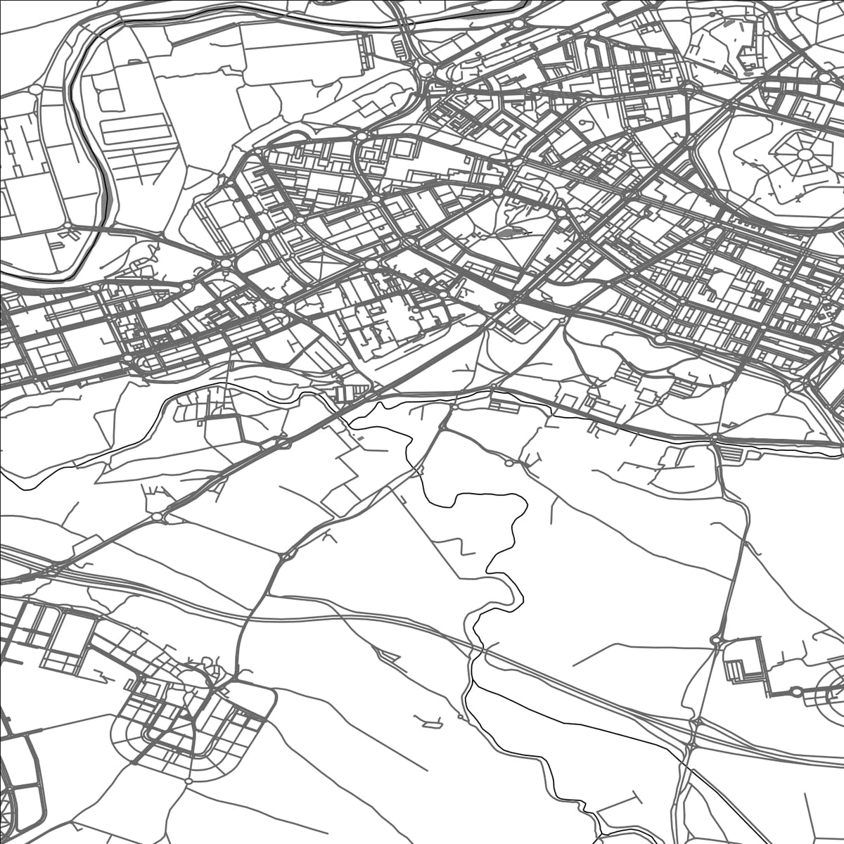 ROAD MAP OF BARANAIN, SPAIN BY MAPAKES