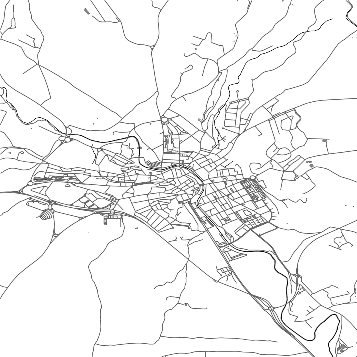 ROAD MAP OF BARBASTRO, SPAIN BY MAPAKES